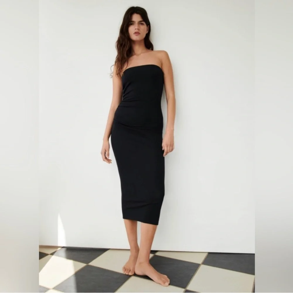 slim fit dress slacks Zara Off The Shoulder Sweater Mini Dress main image 1